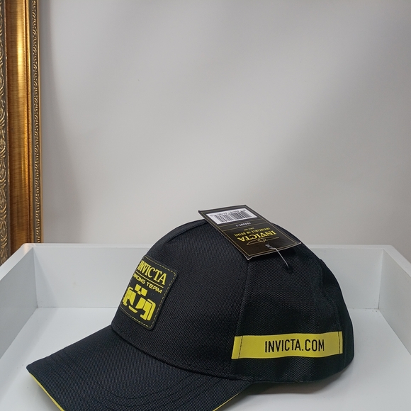 Invicta Racing Team Black & Yellow Baseball Snapback Cap - Picture 12 of 12